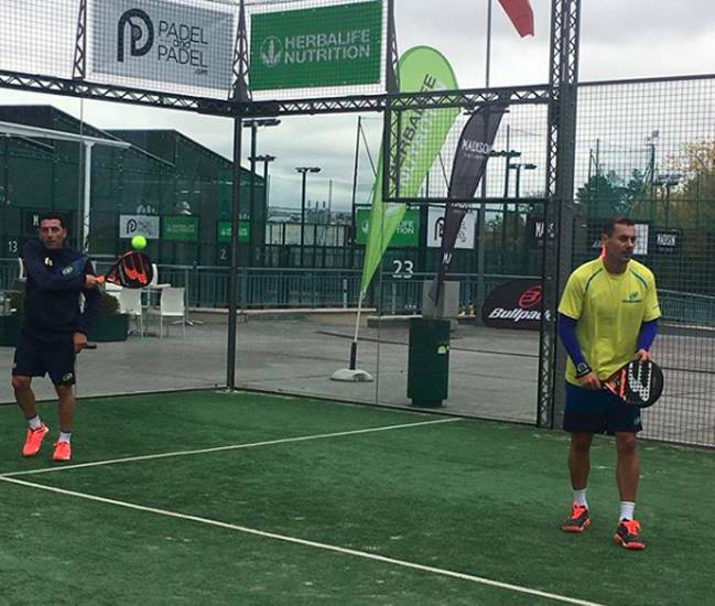 Dani García Lara y Javi Guerrero en acción y, a la postre, campeones del torneo.