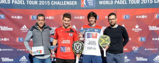 Di Nenno (i) y Stupaczuk (d) en el Barcelona Challenger 2015 de World Padel Tour.