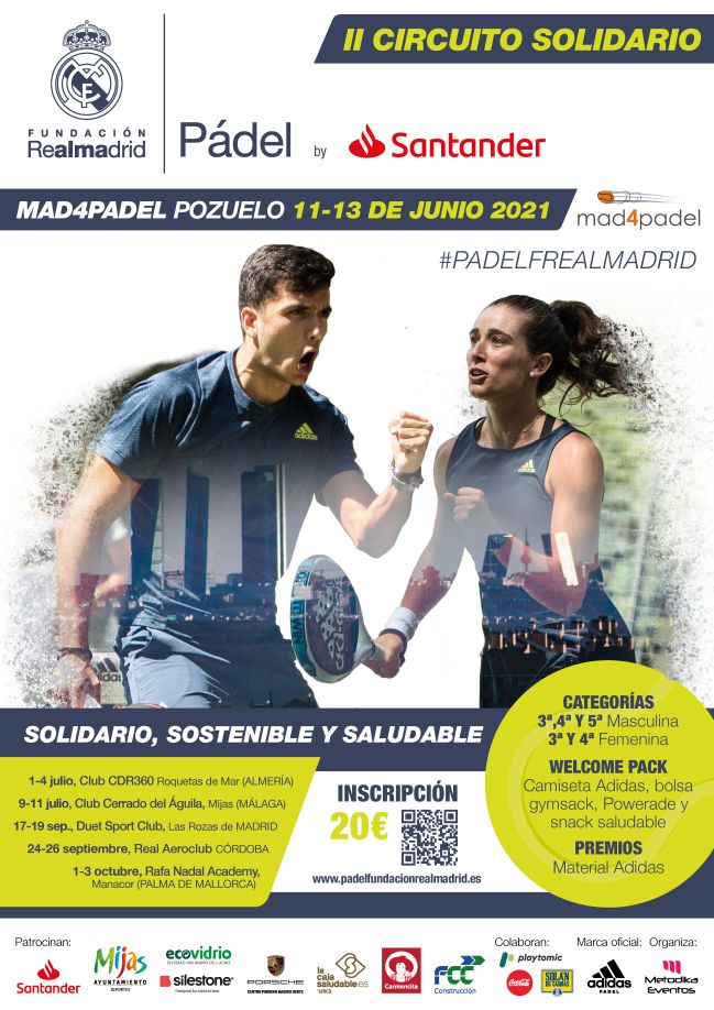El cartel de la I Prueba del II Circuito Solidario Fundación Real Madrid.