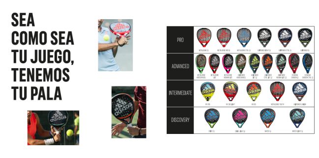 La colección completa de palas de pádel Adidas Padel 2022.