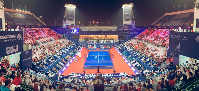 El escenario de la final del Mundial de pádel de Qatar de la FIP.
