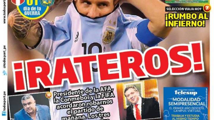 Portada del Diario Todo Sport.