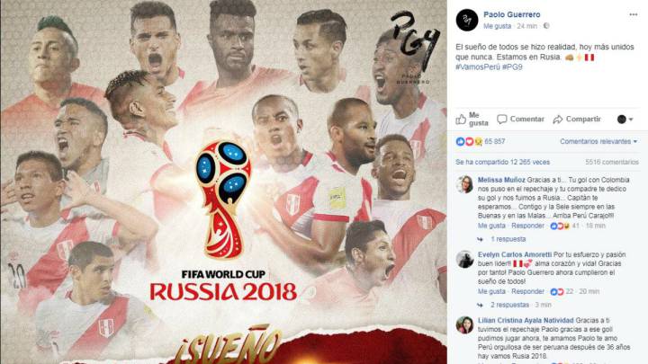 Paolo Guerrero: "El sueño de todos se hizo realidad"