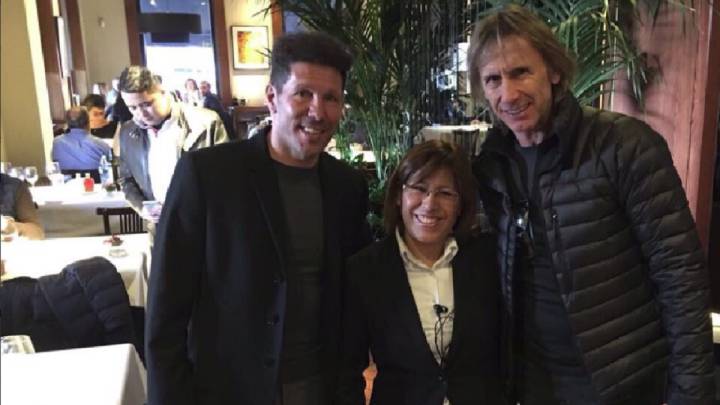 Ricardo Gareca se reunió con el 'Cholo' Simeone en Perú.