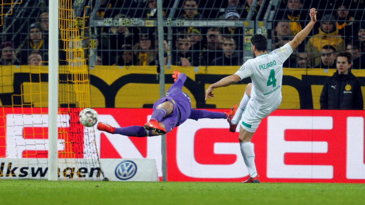 El delantero peruano disputó el tiempo extra del partido ante el Borussia Dormund, anotó un bello tanto e inauguró la tanda decisiva desde los once metros.