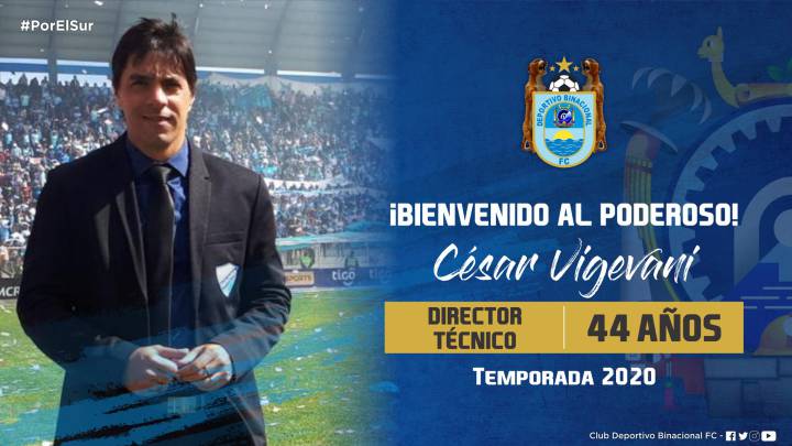 Oficial: César Vigevani, nuevo director técnico de Binacional