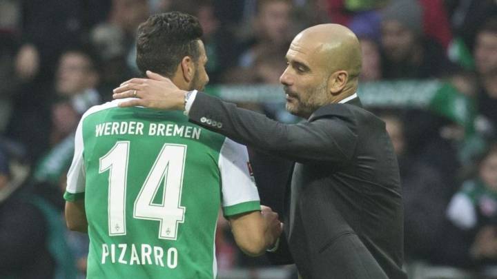Pizarro se rinde a Guardiola: "Es el mejor entrenador que he tenido"