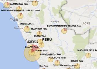 Mapa de casos por coronavirus por departamento en Perú: hoy, 3 de junio