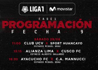 Así será la programación de la fecha 9 en la Liga 1