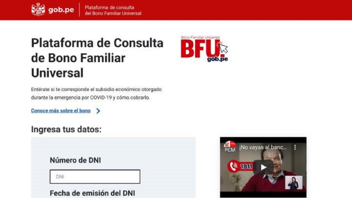 Bono Familiar Universal: link y cómo ver con DNI quién puede cobrarlo hoy, 15 de enero