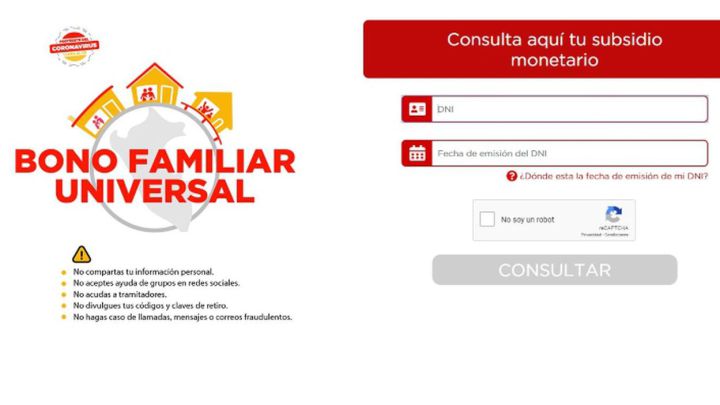 Bono Familiar Universal: link y cómo ver con DNI quién puede cobrarlo hoy, 16 de enero