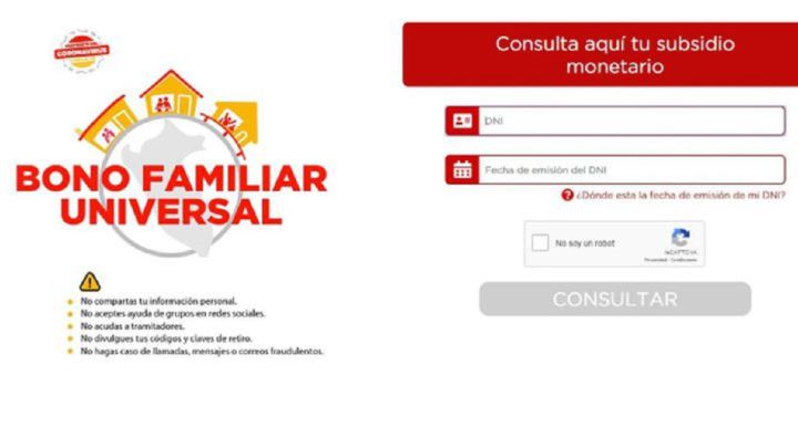 Bono Familiar Universal: link y cómo ver con DNI quién puede cobrarlo hoy, 21 de enero