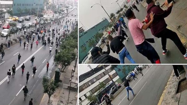 Barristas de Universitario y Alianza se pelearon en los exteriores del Congreso