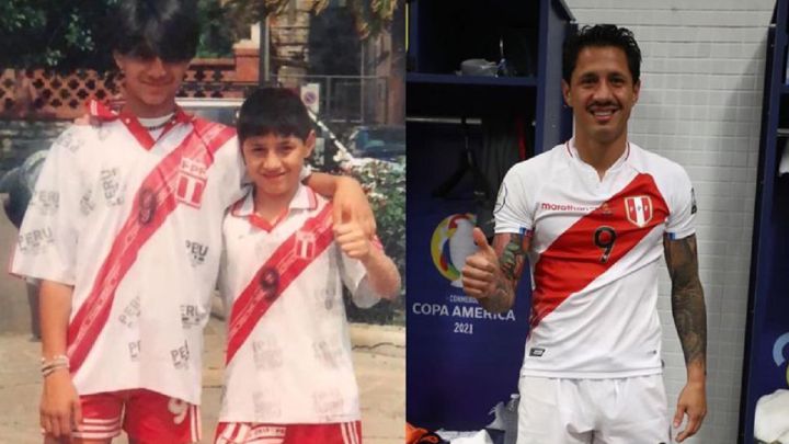 El delantero volvió a ser el héroe de la blanquirroja con una gol y una asistencia y publicó en instagram una publicación con una foto de cuando era niño.
