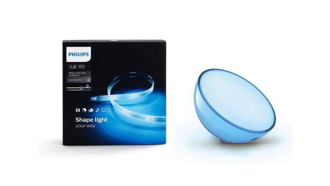 Kit ambiental lámpara led Hue Go y tiras LED Lighstrip inteligentes plus Philips