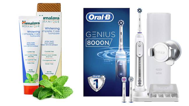 Pasta de dientes Himalaya Botanique y Cepillo de dientes Oral B Genius 8000N