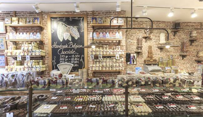 Tienda de chocolantes belgas.