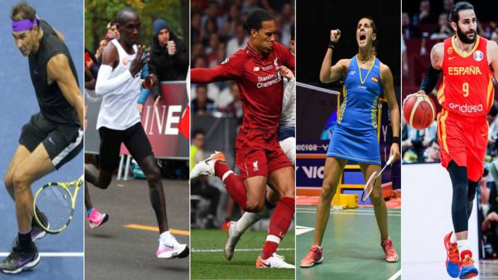 Nadal, Kipchoge, van Dijk, Carolina Marín, Ricky Rubio…rompe tus propios récords con el calzado que ha impulsado a los mejores deportistas a tocar la gloria. Tenis, running, bádminton, baloncesto y fútbol, la última tecnología al servicio de nuestros pies.