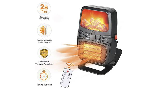 Calefactor con dobe pantalla