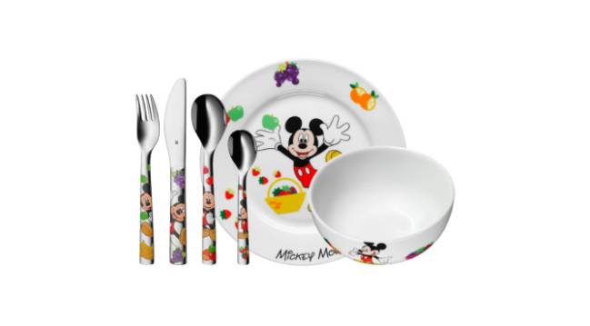 Set de cubertería infantil Mickey Mouse