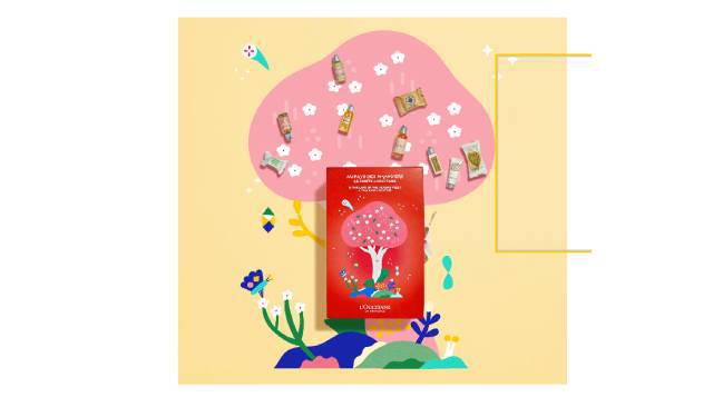 calendario adviento l'occitane cosmética