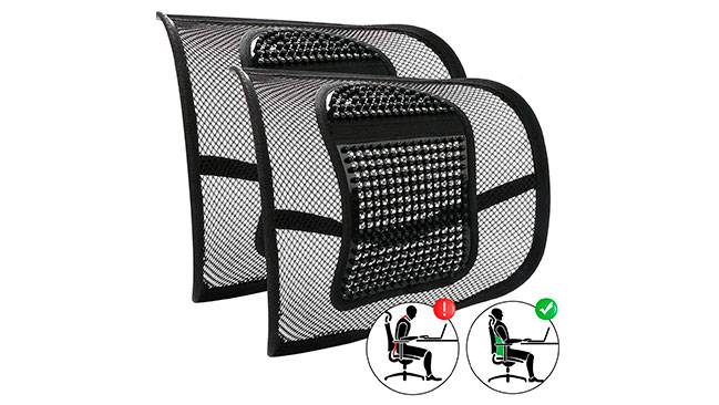juego de cojines lumbares