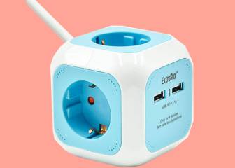 Así es la regleta de cubo con carga USB y cable de 1,5m que triunfa en Amazon