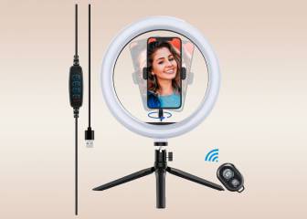 Tus vídeos y fotos, más profesionales con este anillo de luz regulable y con Bluetooth