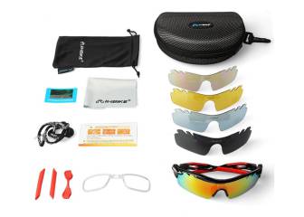 Protégete del sol con estas gafas deportivas, disponibles en cuatro colores y con cinco lentes