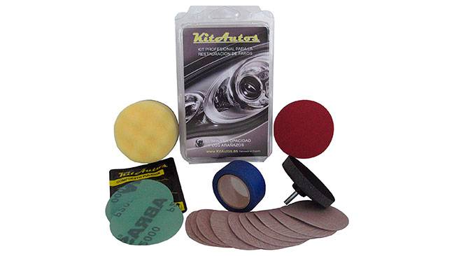 kit pulir faros coche