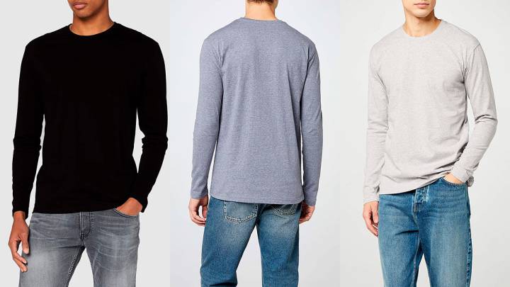 camisetas manga larga hombre