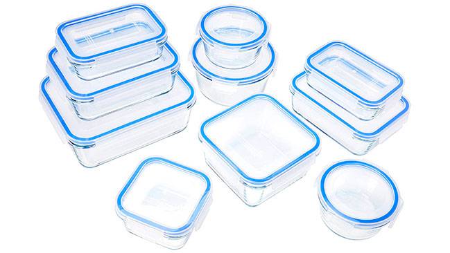 Set de recipientes de cristal para alimentos AmazonBasics