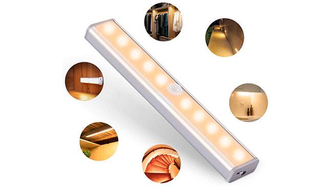 luz con sensor de movimiento para el armario