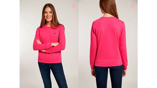 Sudadera orgánica fucsia