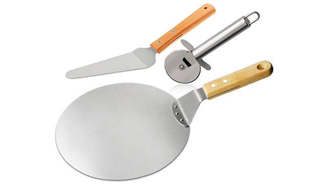 set con bandejas para pizza y cortador