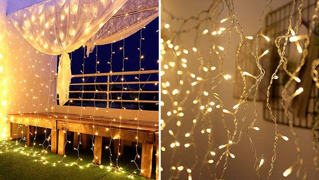 cortina de luces LED de Navidad