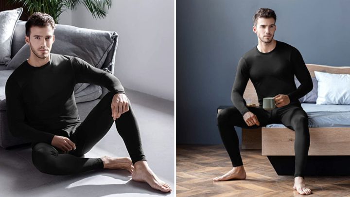 El set de ropa térmica para hombre más vendido en Amazon: camiseta y pantalón en cinco colores