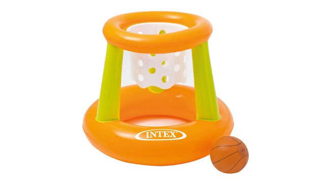 canasta hinchable piscina