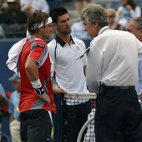La alerta por tornado frena a Ferrer con 5-2 ante Djokovic La alerta por tornado frena a Ferrer con 5-2 ante Djokovic