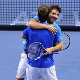 Granollers y Marc López rozan un título histórico Granollers y Marc López rozan un título histórico