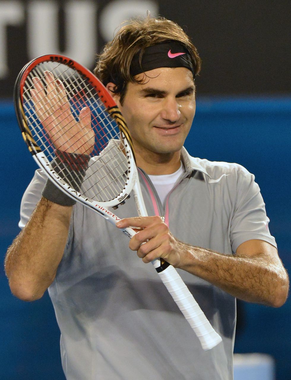 Federer, en la pista de Emerson