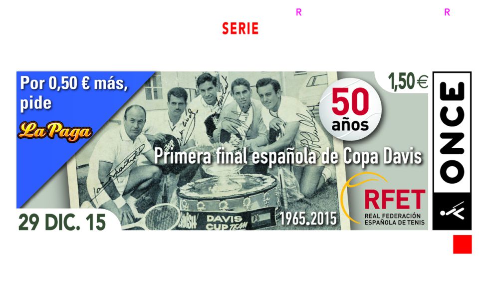 La ONCE conmemora la primera final de Copa Davis de España