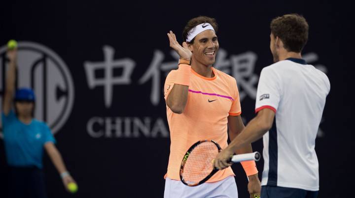 Nadal y Carreño, en semifinales de dobles en el torneo de Pekín