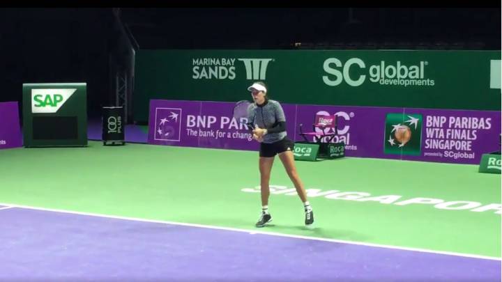 Garbiñe Muguruza ya prepara las Finales WTA en Singapur