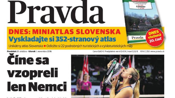 La prensa eslovaca se rinde a Cibulkova tras las WTA Finals