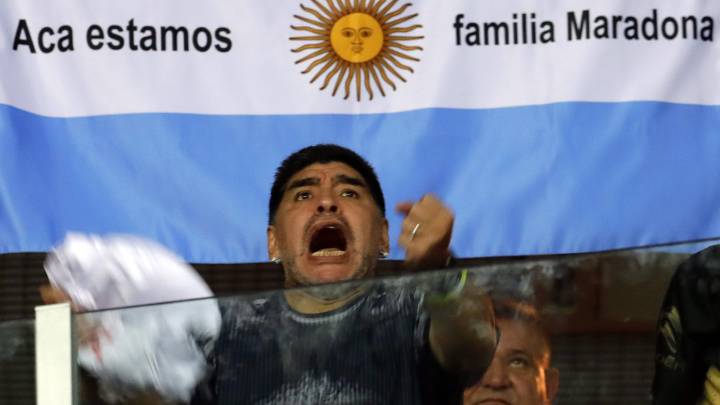 Maradona, el fan número 1 de la Argentina campeona