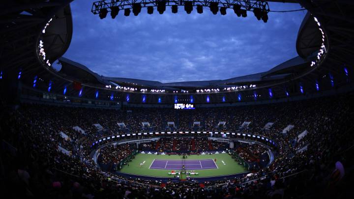 Vista general del Qizhong Arena durante un partido del Masters 1.000 de Shanghai 2016.