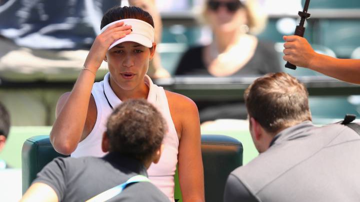 Muguruza se retira con síntomas de estar mareada