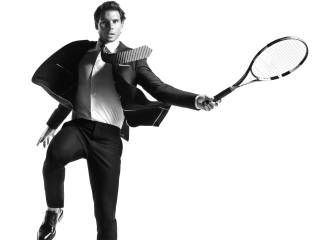 Rafa Nadal salta a la pasarela antes de pisar la arcilla
