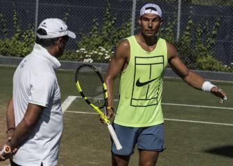 Rafa Nadal sigue preparando Wimbledon: sesión con Garin